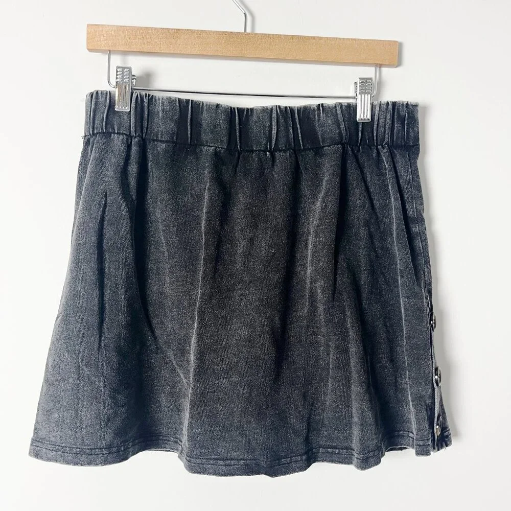 2/$30 White Birch Gray Skort Mini Skirt